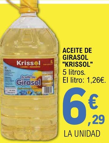 Oferta de Krissol - Aceite De Girasol por 6,29€ en E.Leclerc