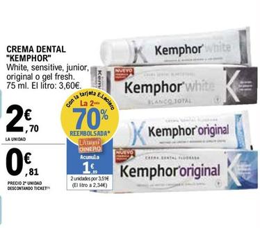 Oferta de Kemphor - Crema Dental por 2,7€ en E.Leclerc