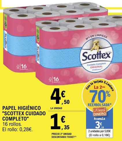 Oferta de Scottex - Papel Higiénico " Cuidado Completo por 4,5€ en E.Leclerc