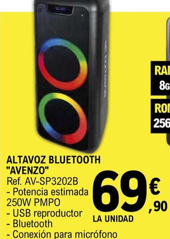 Oferta de Avenzo - Altavoz Bluetooth por 69,9€ en E.Leclerc