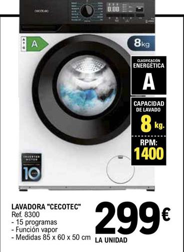 Oferta de Cecotec - Lavadora por 299€ en E.Leclerc