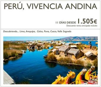 Oferta de Viajes a Perú por 505€ en Nautalia Viajes