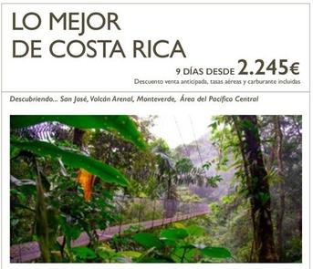Oferta de Viajes a  Rica por 2245€ en Nautalia Viajes