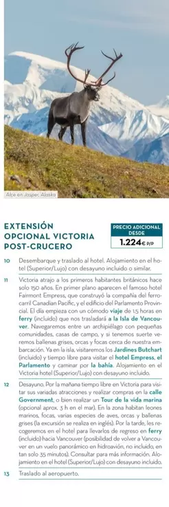 Oferta de Extensión Opcional Victoria Post-Crucero  por 1224€ en Nautalia Viajes