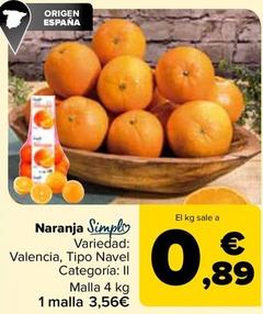 Oferta de Simpl - Naranja  por 0,89€ en Carrefour