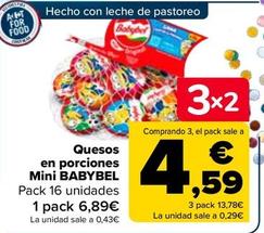 Oferta de Babybel - Quesos  en porciones  Mini  por 6,89€ en Carrefour