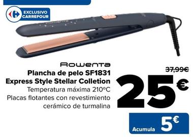 Oferta de Rowenta - Plancha de pelo SF1831 Express Style Stellar Colletion por 25€ en Carrefour