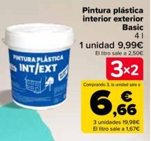 Oferta de Basic - Pintura plástica interior exterior  por 9,99€ en Carrefour