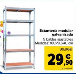 Oferta de Estantería modular galvanizada por 29,9€ en Carrefour