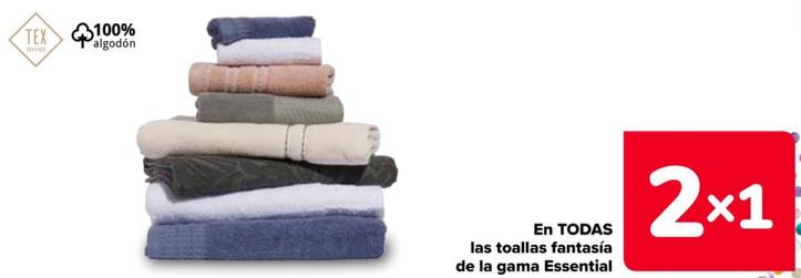 Oferta de Essential - En TODAS  las toallas fantasía  de la gama  en Carrefour