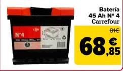 Oferta de Carrefour - Batería  45 Ah Nº 4   por 68,85€ en Carrefour