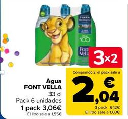 Oferta de Font Vella - Agua  por 3,24€ en Carrefour