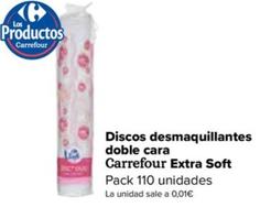 Oferta de Carrefour - Discos desmaquillantes  doble cara Extra Soft por 1€ en Carrefour