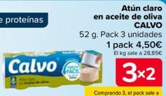 Oferta de CALVO - Atún claro  en aceite de oliva   por 4,49€ en Carrefour