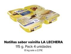 Oferta de LA LECHERA - Natillas sabor vainilla  por 1€ en Carrefour