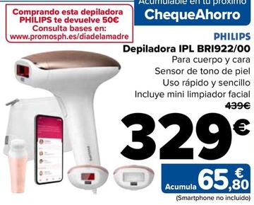 Oferta de Philips - Depiladora IPL BRI92200 por 329€ en Carrefour