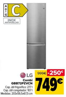 Oferta de LG - Combi  GBB72PZVCN por 749€ en Carrefour