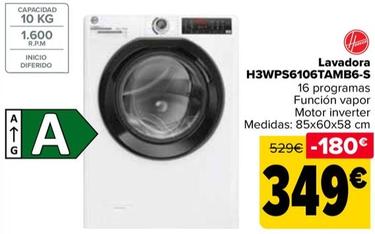 Oferta de Hoover - Lavadora H3WPS6106TAMB6-S por 349€ en Carrefour