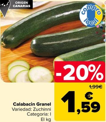 Oferta de Calabacín granel  por 1,59€ en Carrefour