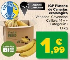 Oferta de IGP Platano de Canarias Ecolologico por 1,99€ en Carrefour