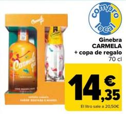 Oferta de Carmela - Ginebra + Copa De Regalo por 14,35€ en Carrefour