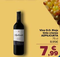 Oferta de Azpilicueta - Vino D.o. Rioja Tinto Crianza por 7,99€ en Carrefour