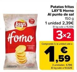 Oferta de LAY’S - Patatas fritas Horno Al punto de sal por 2,39€ en Carrefour
