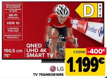 Oferta de LG - TV 75QNED816RE por 1199€ en Carrefour