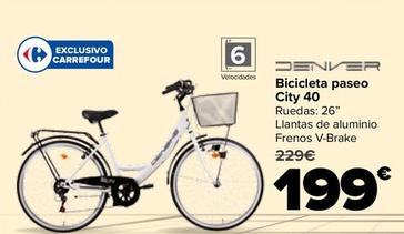 Oferta de Bicicleta paseo  City 40 por 199€ en Carrefour