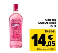 Oferta de Larios - Ginebra Rosé por 14,05€ en Carrefour