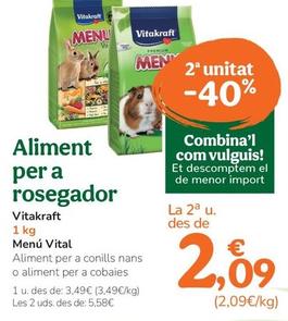 Oferta de Vitakraft - Aliment Per A Rosegador por 3,49€ en Tiendanimal