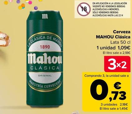 Oferta de Mahou - Cerveza Clásica por 1,09€ en Carrefour