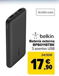 Oferta de Belkin - Batería externa BPB011BTBK por 17,9€ en Carrefour
