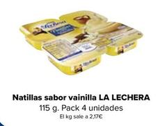 Oferta de LA LECHERA - Natillas sabor vainilla  por 1€ en Carrefour