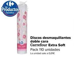 Oferta de Carrefour - Discos desmaquillantes  doble cara Extra Soft por 1€ en Carrefour