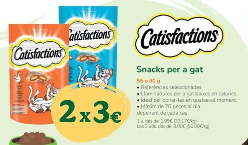 Oferta de Catisfactions - Snacks Per A Gat por 1,99€ en Tiendanimal