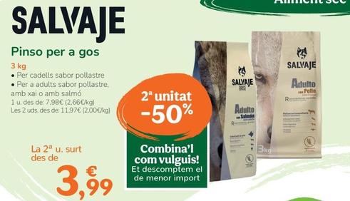 Oferta de Salvaje - Pinso Per A Gos por 3,99€ en Tiendanimal