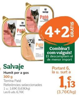 Oferta de Salvaje - Humit Per A Gos por 1,69€ en Tiendanimal