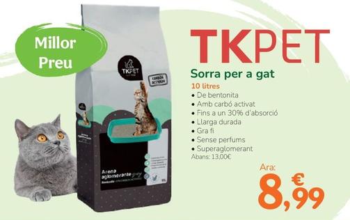 Oferta de TkPet - Sorra Per A Gat por 8,99€ en Tiendanimal