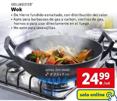 Oferta de Grillmeister - Wok por 24,99€ en Lidl