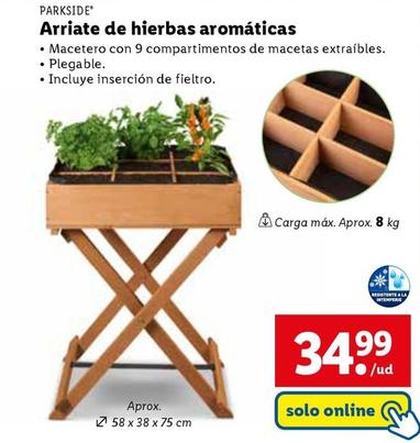 Oferta de Parkside - Arriate De Hierbas Aromaticas por 34,99€ en Lidl