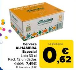 Oferta de Alhambra - Cerveza Especial por 7,49€ en Carrefour