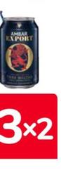 Oferta de Ambar - En cervezas Export Morena y Triple Zero Lata 33 cl en Carrefour