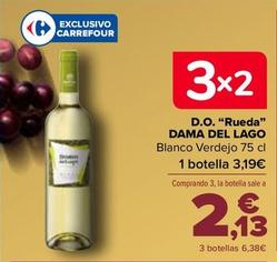 Oferta de Dama Del Lago - DO “Rueda" por 3,19€ en Carrefour