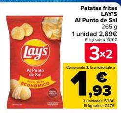 Oferta de LAY’S - Patatas fritas Al Punto de Sal por 2,89€ en Carrefour