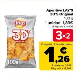 Oferta de LAY’S - Aperitivo 3D’S Original por 1,89€ en Carrefour