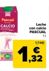 Oferta de Pascual - Leche  con calcio  por 1,32€ en Carrefour