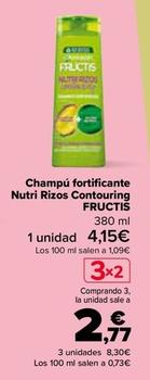 Oferta de Fructis - Champú fortificante Nutri Rizos Contouring   por 4,15€ en Carrefour