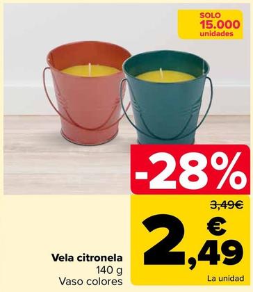 Oferta de Vela citronela por 2,49€ en Carrefour