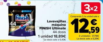 Oferta de FINISH - Lavavajillas máquina Ultimate por 18,89€ en Carrefour